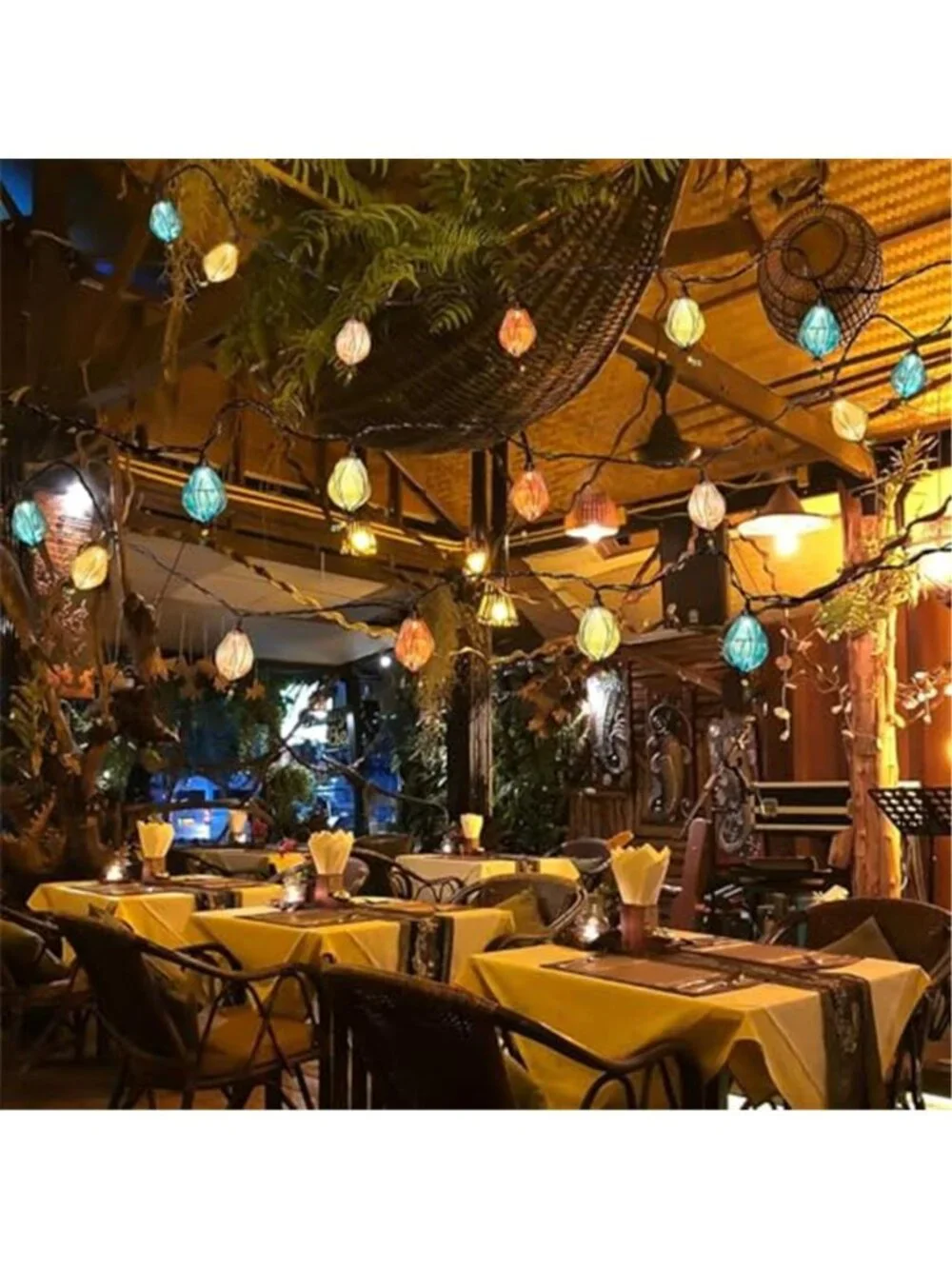Outdoor String Lights Multicolor LED Patio Lights Waterproof Party Wedding
